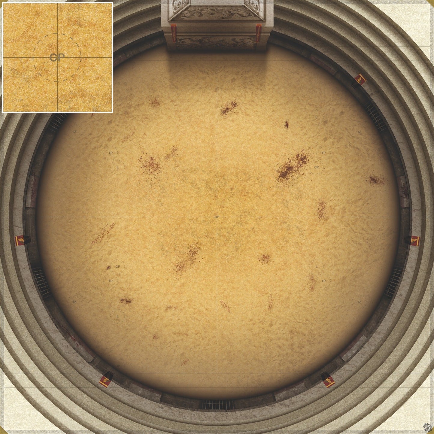 Mats by Mars:  Blood & Sand  - Arena Rex Compatible Play Mat