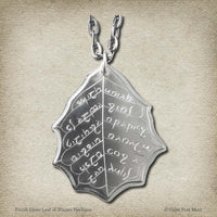 Elvish Silver Leaf of Winter Necklace
