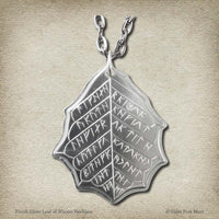 Elvish Silver Leaf of Winter Necklace