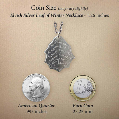 Elvish Silver Leaf of Winter Necklace