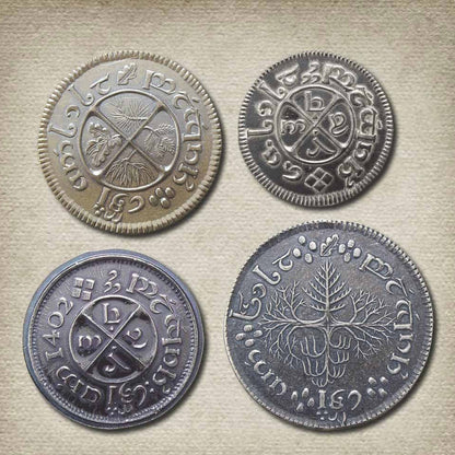 The Hobbit™ Set #2 - The Shire™ Deluxe Set of Four Coins - Silver and Brass