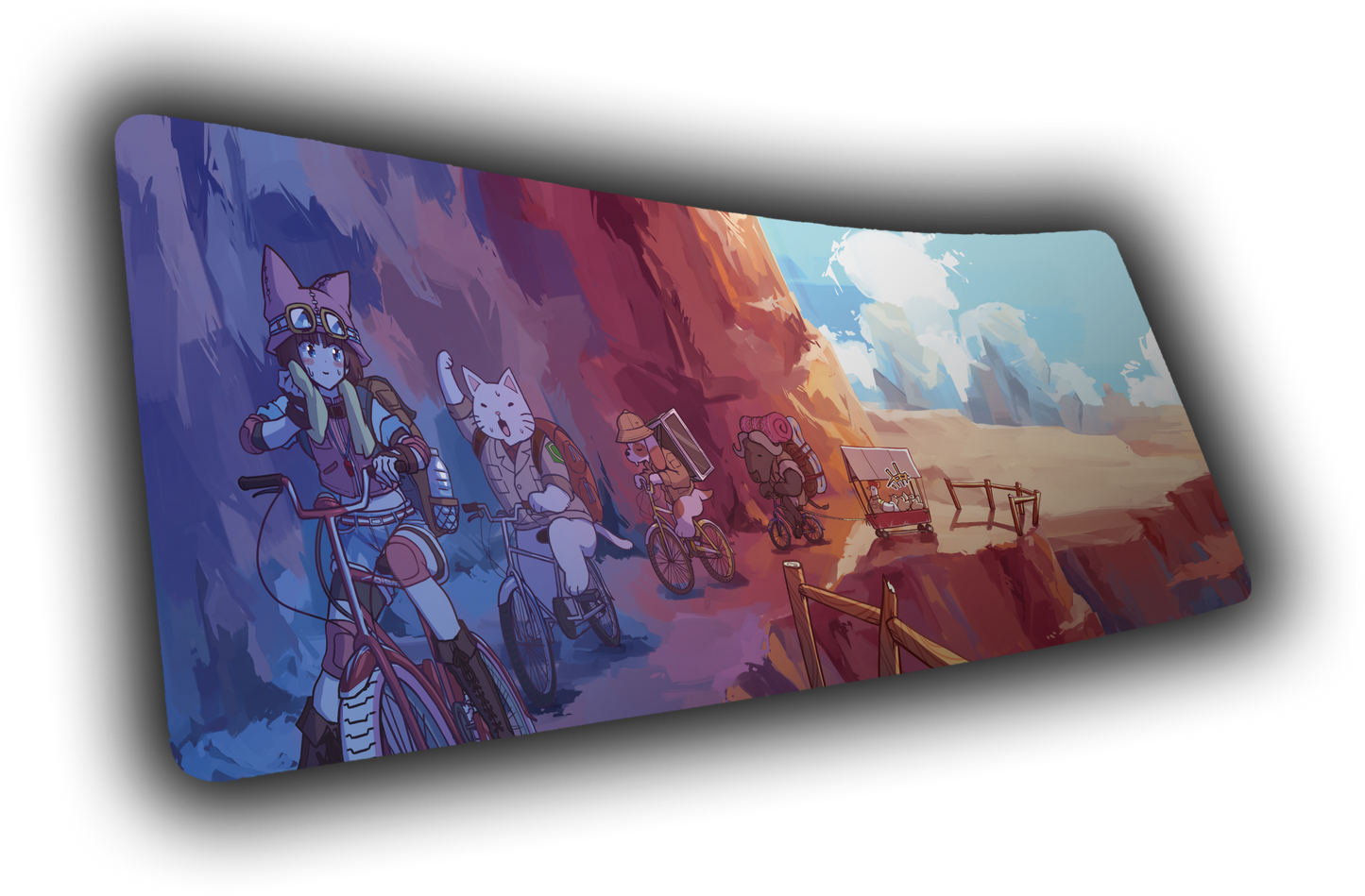 "Meowtain Expedition" — Catscapades Deskmat