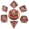 MET4208 Light Purple Ethereal Resin Dice White Numbers 10mm 7-Dice Set