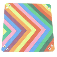 Rainbow Velvet Folding Dice Tray 10in x 10in Metallic Dice Games