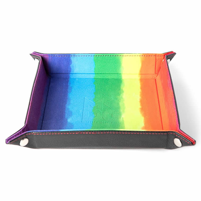 Water Color Velvet Folding Dice Tray 10in x 10in Metallic Dice Games