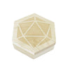 MET808 Maple Wood Hexagon Dice Case Holds 7 Dice Metallic Dice Games