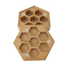 Cherry Wood Hexagon Dice Case - Premium 7-Dice Storage by Metallic Dice Games