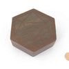 MET810 Purple Heart Wood Hexagon Dice Case Holds 7 Dice Metallic Dice Games