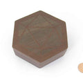MET810 Purple Heart Wood Hexagon Dice Case Holds 7 Dice Metallic Dice Games