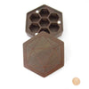 MET810 Purple Heart Wood Hexagon Dice Case Holds 7 Dice Metallic Dice Games