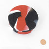 Red Black White Silicone Round Dice Case - 7-Dice Storage by Metallic Dice Games