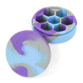 MET924 Purple Gray Light Blue Silicone Round Dice Case Holds 7 Dice