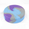 MET924 Purple Gray Light Blue Silicone Round Dice Case Holds 7 Dice