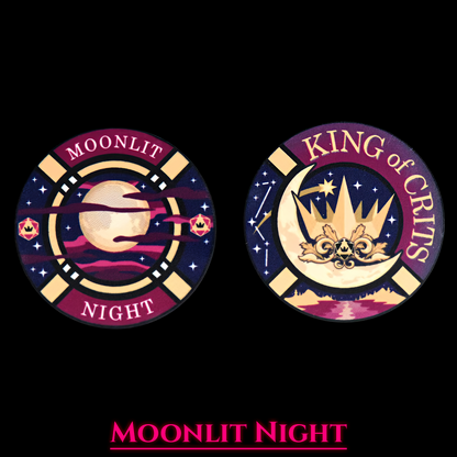 Moonlit Night Dice Set | Purple Resin D&D Dice by Revenant Foundry