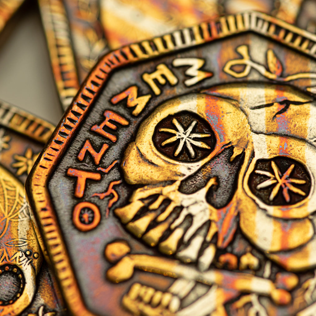 Memento Mori / Memento Vivere Reminder Mokume-gane Coin