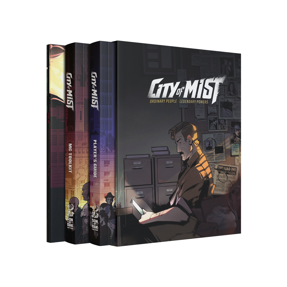 City of Mist Core Set — Premium Slipcase with Player's Guide, MC Toolkit & Screen