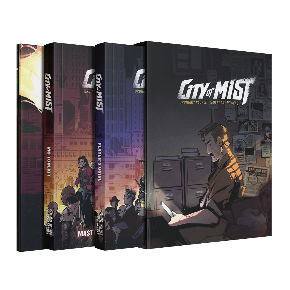 City of Mist Core Set — Premium Slipcase with Player's Guide, MC Toolkit & Screen