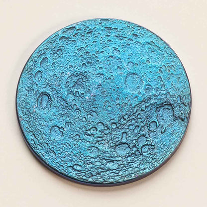 Blue Moon Coin - 1 in / 26 mm Anodized Niobium