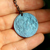 Blue Moon Necklace - 1 in / 26 mm Anodized Niobium Charm or Pendant