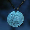 Blue Moon Necklace - 1 in / 26 mm Anodized Niobium Charm or Pendant