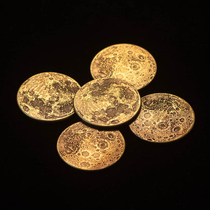 Harvest Moon Bundle - Set of 5 Brass Moon Coins