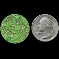 Green Moon Coin - 1" Anodized Niobium