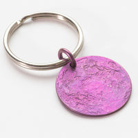 Purple Moon Necklace - 1 in / 26 mm Anodized Niobium Charm or Necklace