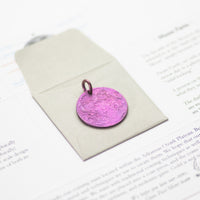 Purple Moon Necklace - 1 in / 26 mm Anodized Niobium Charm or Necklace