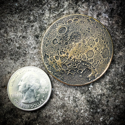 Brass Super Harvest Moon Coin - Large 1.5 in