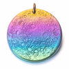 Rainbow Supermoon Necklace - 1.5" Multicolored Anodized Niobium Pendant