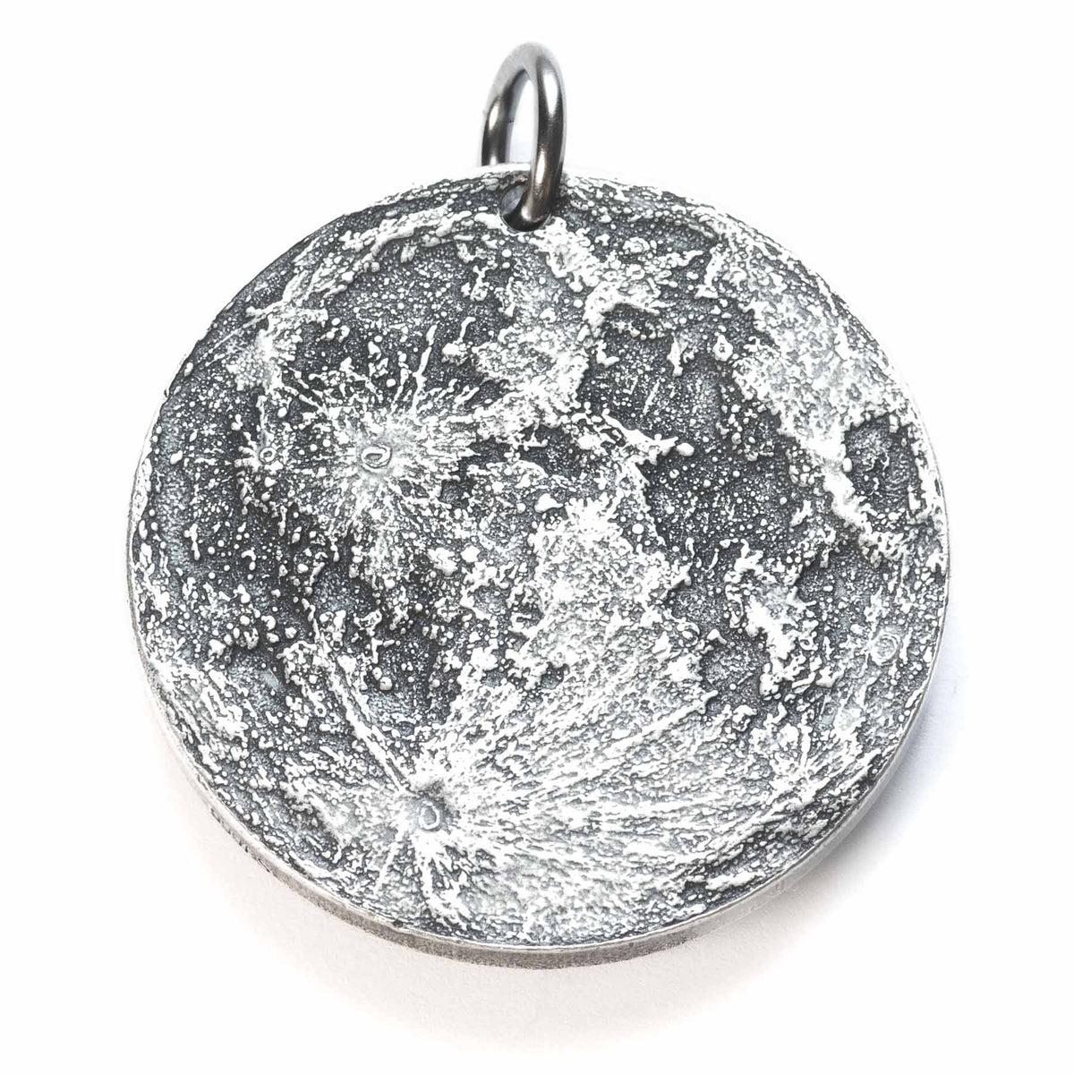 Silver Supermoon Necklace or Charm - Large 1.5"