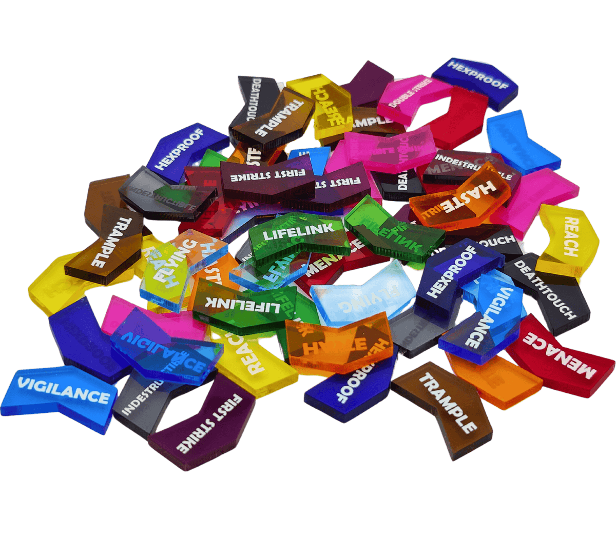 MTG Keyword Counters – Set of 60 Color-Coded Tokens for Magic: The Gathering