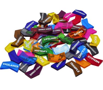 MTG Keyword Counters – Set of 60 Color-Coded Tokens for Magic: The Gathering