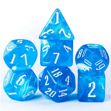 Magician's Tide Pool RPG Dice Set | 7-Piece Polyhedral Dice for TTRPGs