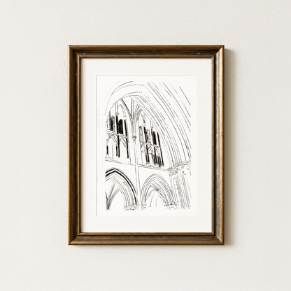 Christ Church Cathedral Dublin Stone Arches Art Print