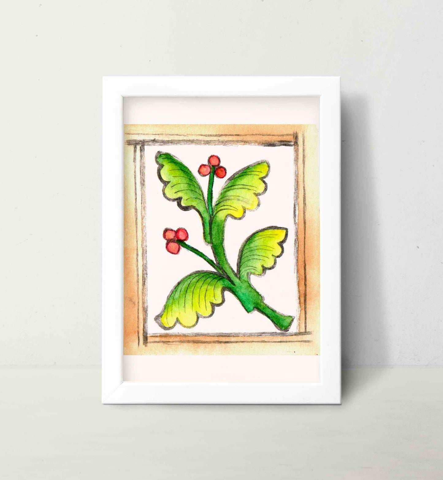 Dublin Cathedral Stained Glass Flower Art Print - Irish Medieval