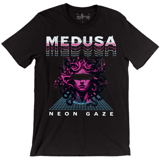 Neon Gaze — Medusa Synthwave Mythology T-Shirt