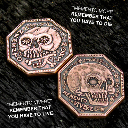 Memento Mori / Memento Vivere Reminder Coin