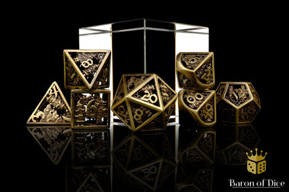 Christmas Metal RPG Dice Set | 7 Pieces
