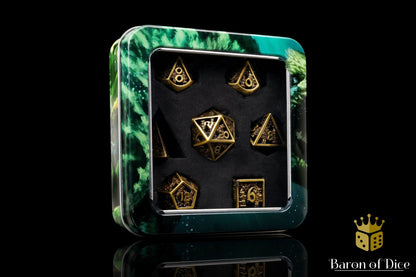 Christmas Metal RPG Dice Set | 7 Pieces
