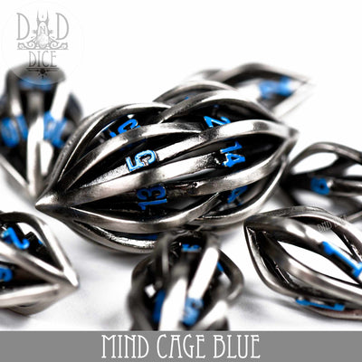 Mind Cage Blue - Metal Dice Set (Gift Box)