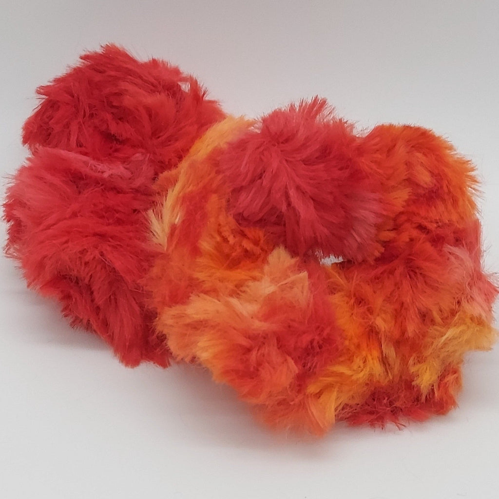 Fireball Minky Mini Scrunchies