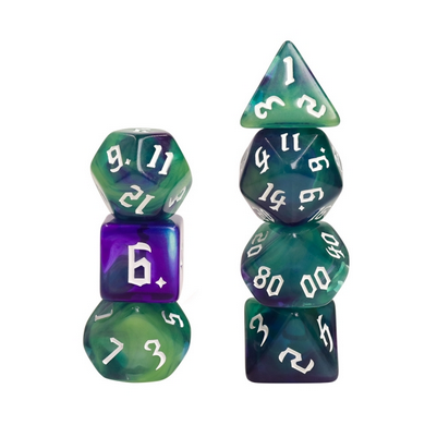 Murky Pond RPG Dice Set | 7-Piece Polyhedral Dice for TTRPGs