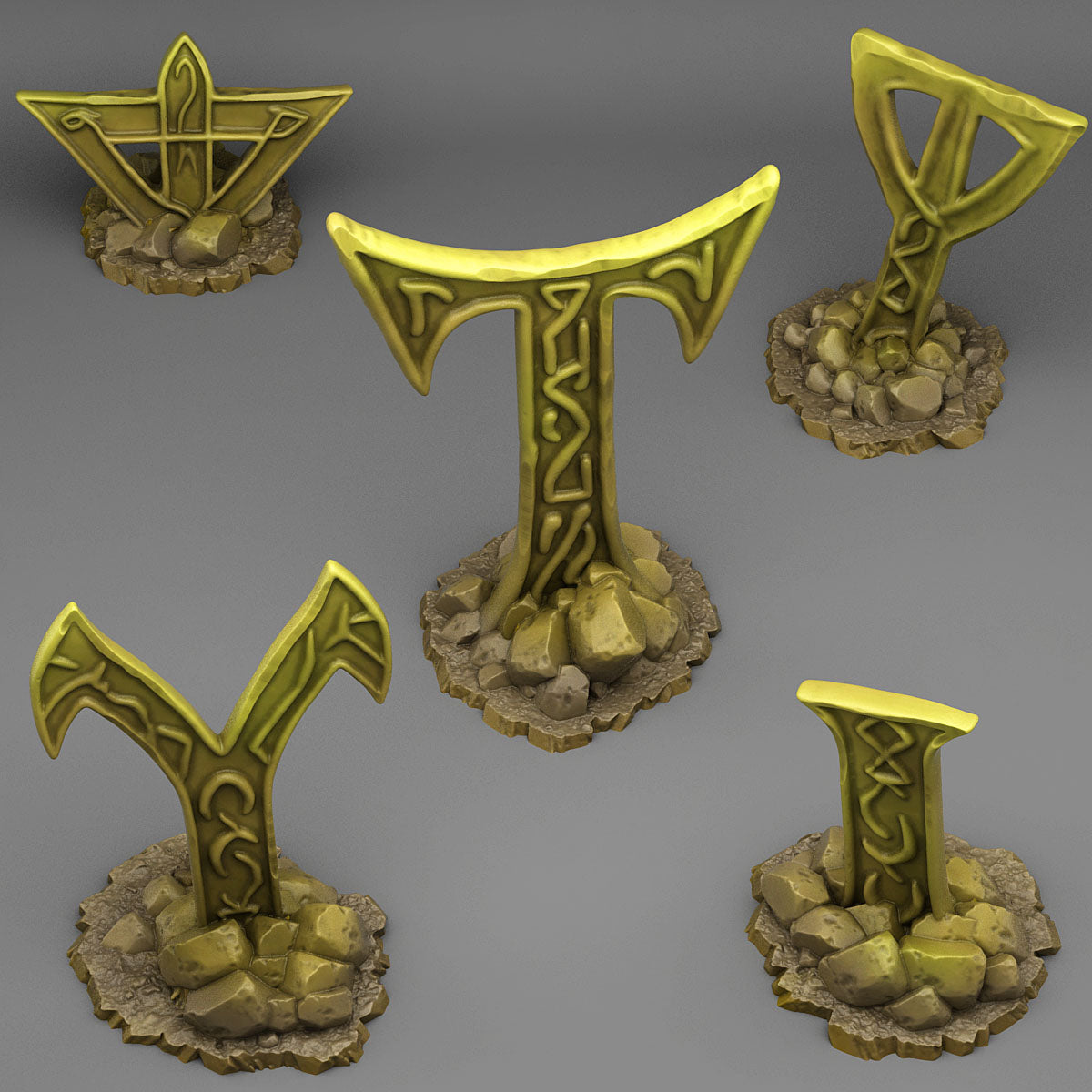 3D Printed Fantastic Plants and Rocks Mysterious Cursed Cross 28mm - 32mm D&D Wargaming