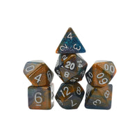 Mysterious Ink - 7 Piece DnD Dice Set | Acrylic RPG Gaming Dice