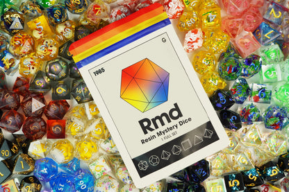 Sharp Edge Mystery Dice | Hand-Poured Resin D&D Dice by 1985 Games