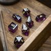 Mystic Violet Resin DND Dice Set