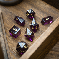 Mystic Violet Resin DND Dice Set