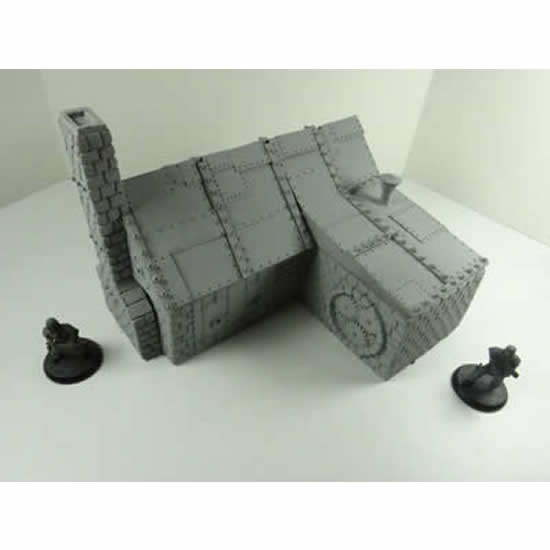 NDS1017 Steampunk Factory With Lift Off Roof 28mm Scale Miniature Terrain