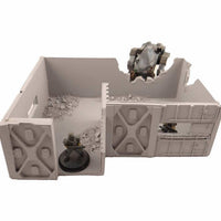 NDS1028 Ruined Outpost with Exhaust Fans 28mm Scale Miniature Terrain